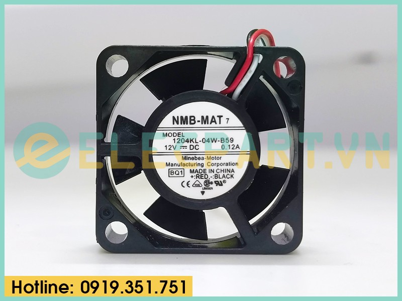 Quạt biến tần NMB 1204KL-04W-B59, 12VDC, 30x30x10mm