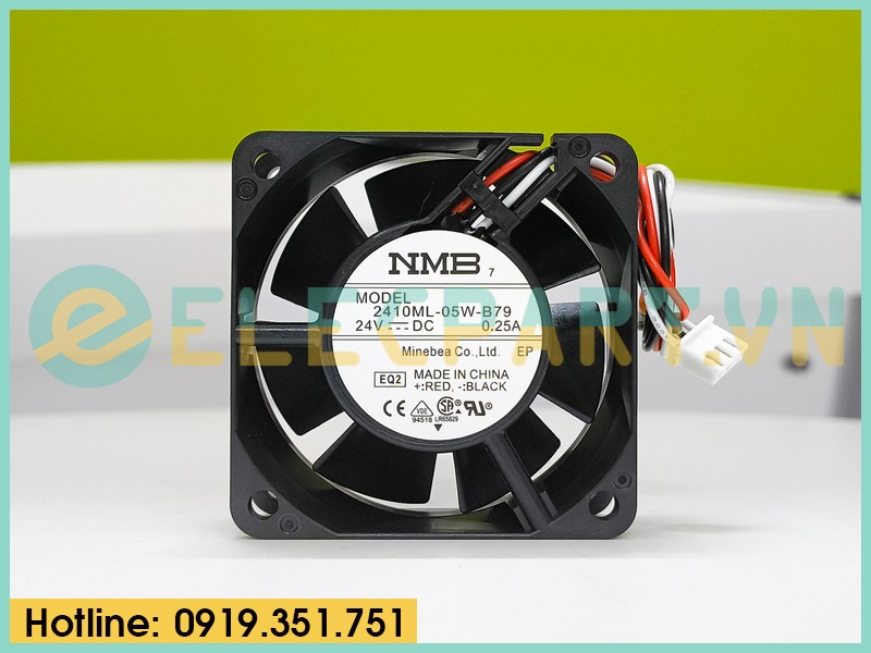 Quạt biến tần NMB 2410ML-05W-B79, 24VDC, 60x60x25mm