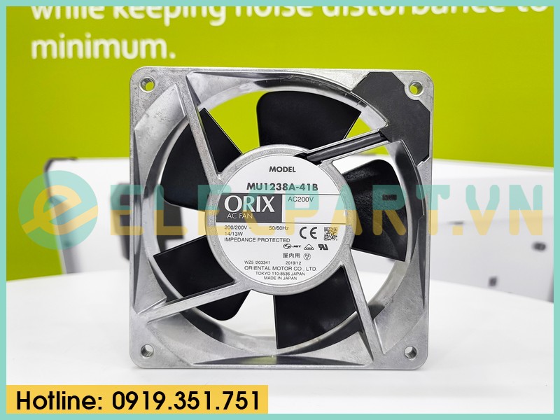 Bộ quạt ORIX T-MU1238A-41-GP, 200VAC, 120x120x38mm