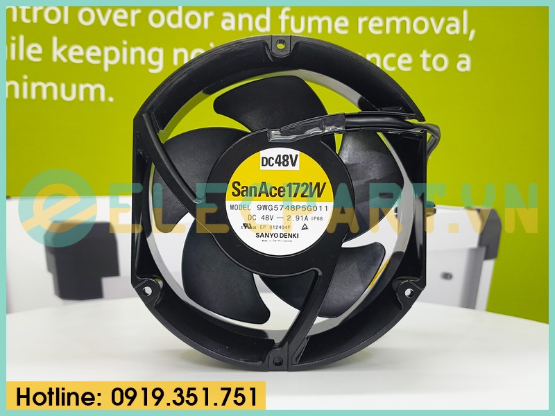 Quạt biến tần SANYO DENKI 9WG5748P5G011, 48VDC, 172x150x51mm