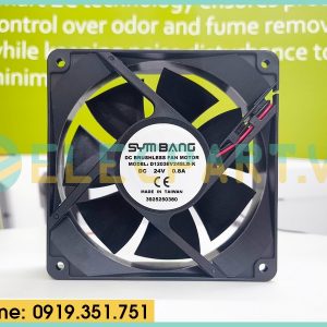 Quạt biến tần SYMBANG D12038V24SLB-K, 24VDC, 120x120x38mm