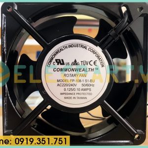 Quạt tản nhiệt COMMONWEALTH FP-108-1 S1-BU, 220VAC, 120x120x38mm