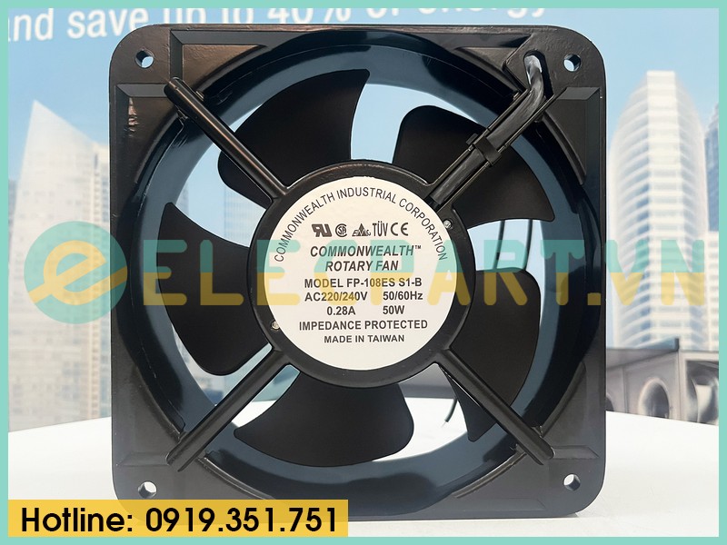 Quạt tản nhiệt COMMONWEALTH FP-108EX-S1-B, 110VAC, 172x150x51mm