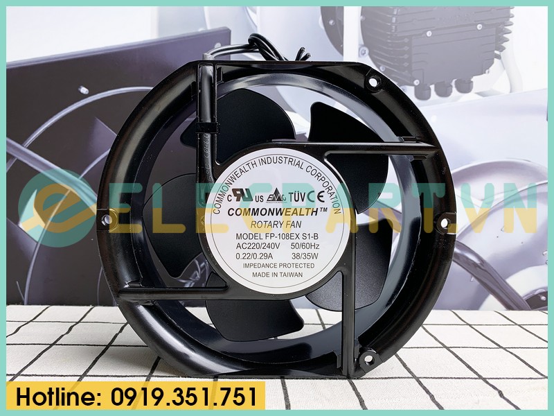 Quạt tản nhiệt COMMONWEALTH FP-108EX-S1-B, 220V, 172x150x51mm