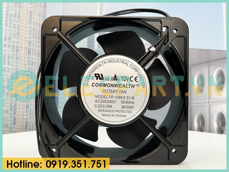 Quạt tản nhiệt COMMONWEALTH FP-108EX-S1-B, 220V, 150x150x50mm