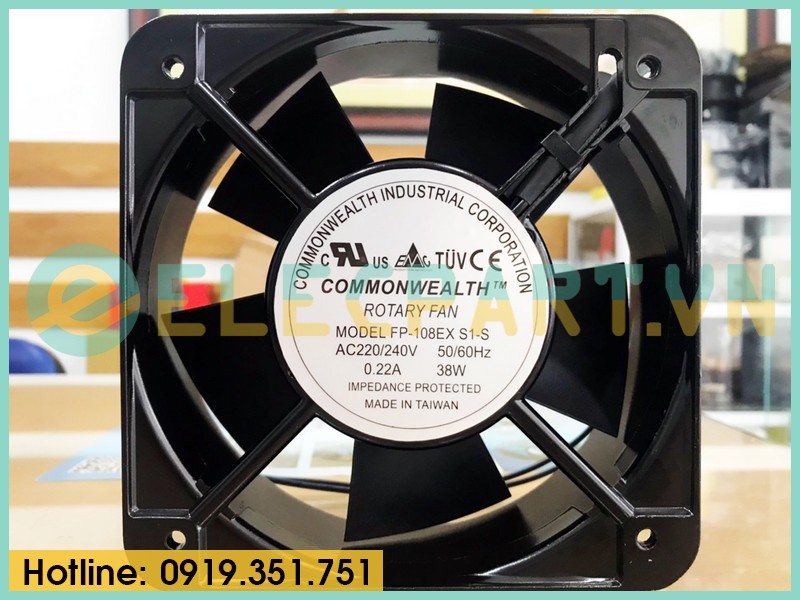 Quạt tản nhiệt COMMONWEALTH FP-108EX-S1-S, 220V, 150x150x50mm