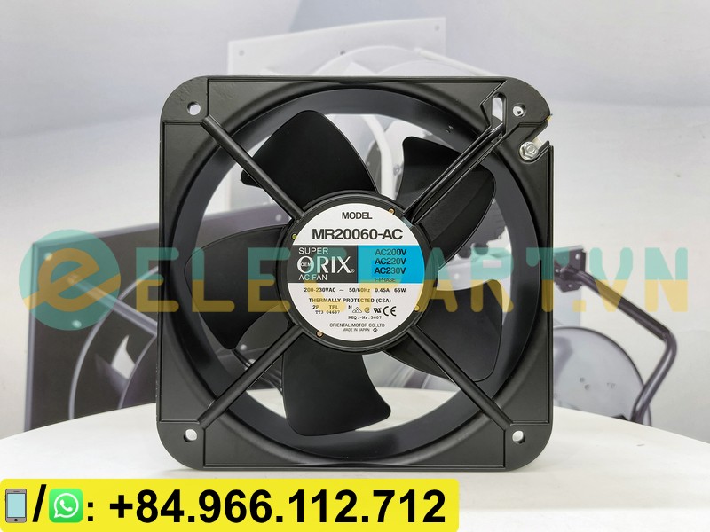 Quạt tản nhiệt ORIX MR20060-AC, 230VAC, 200x200x60mm