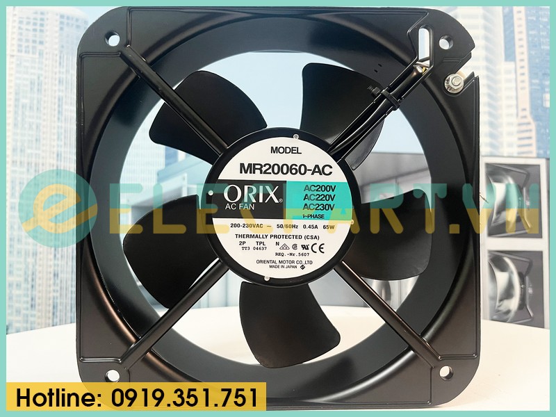 Quạt tản nhiệt ORIX MR20060-AC, 230VAC, 200x200x60mm