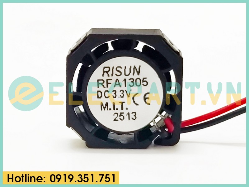 Quạt tản nhiệt cho bo mạch RISUN RFA1305, 3.3VDC, 13x13x5mm