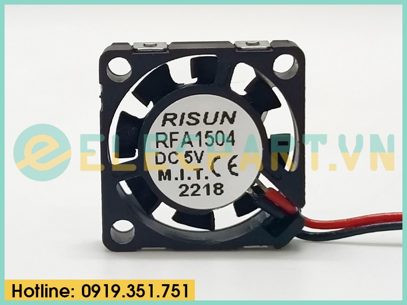 Quạt tản nhiệt cho bo mạch RISUN RFA1504, 5VDC, 15x15x4mm