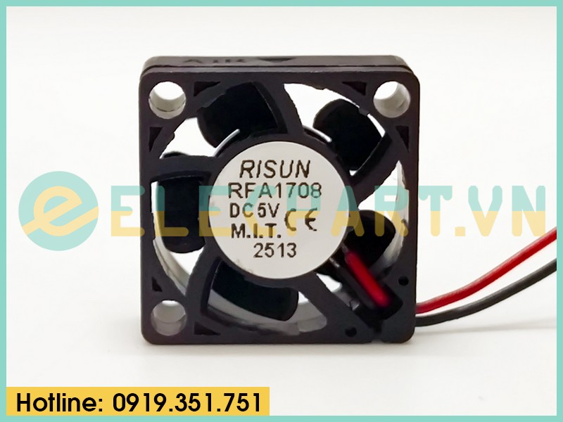 Quạt tản nhiệt cho bo mạch RISUN RFA1708, 5VDC, 17x17x8mm