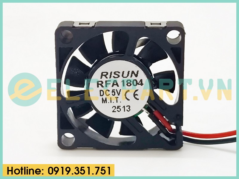 Quạt tản nhiệt cho bo mạch RISUN RFA1804, 5VDC, 18x18x4mm