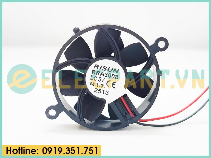 Quạt tản nhiệt cho bo mạch RISUN RRA3008, 5VDC, 30x8mm