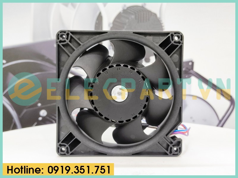 Quạt tản nhiệt EBMPAPST DV5214/2HP, 24VDC, 127x127x38mm