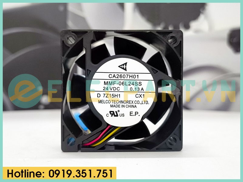 Quạt tản nhiệt MELCO MMF-06L24SS, 24VDC, 60x60x25mm