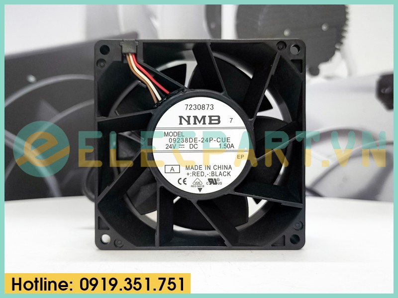 Quạt tản nhiệt NMB 09238DE-24P-CUE, 24VDC, 92x92x38mm