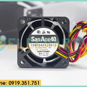Quạt biến tần SANYO DENKI 109P0424J3013, 24VDC, 40x40x28mm