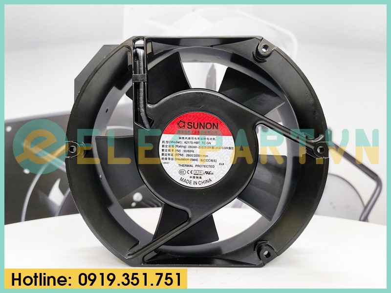 Quạt tản nhiệt SUNON A2175-HBT, 220-240V, 172x151x51mm