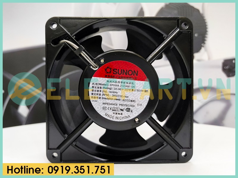 Quạt tản nhiệt Sunon DP200A-2123XBT.GN, 220-240VAC, 120x120x38mm