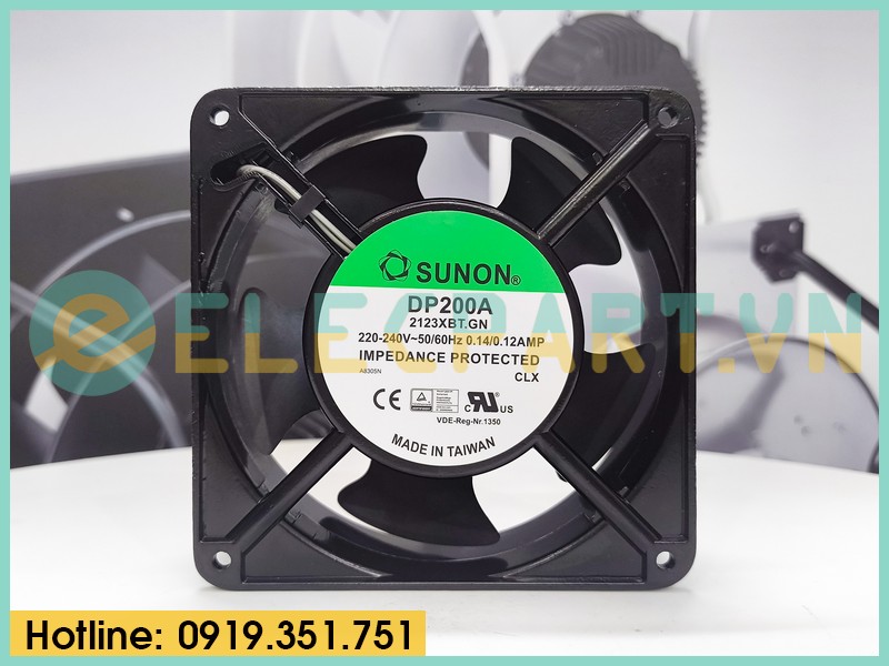 Quạt tản nhiệt Sunon DP200A-2123XBT.GN, 220-240VAC, 120x120x38mm