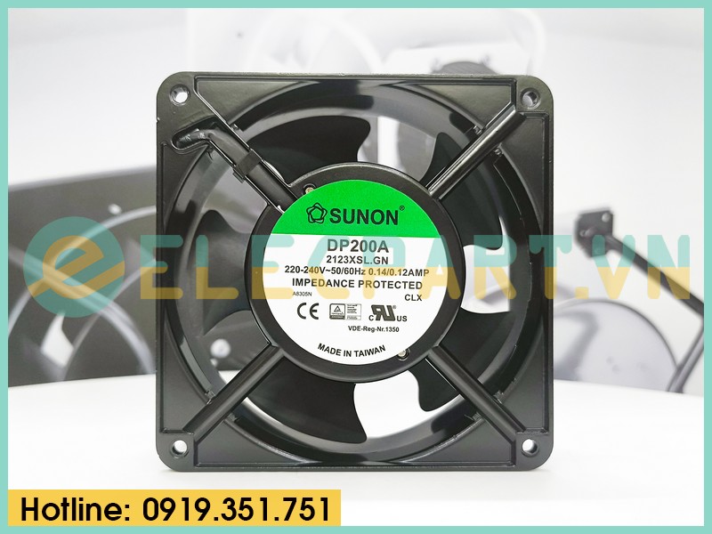 Quạt tản nhiệt Sunon DP200A-2123HSL.GN, 220-240VAC, 120x120x38mm
