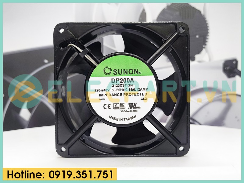 Quạt tản nhiệt Sunon DP200A-2123XST.GN, 220-240VAC, 120x120x38mm