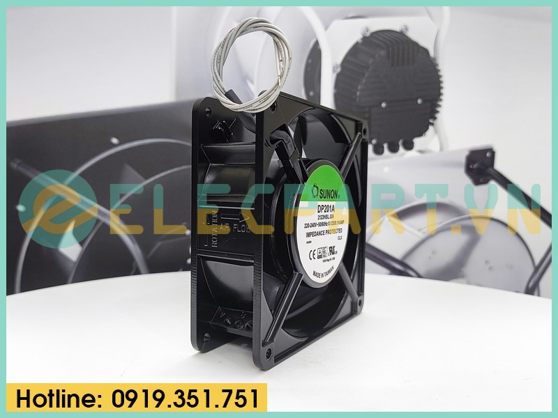 Quạt tản nhiệt Sunon DP201A-2123HSL.GN, 220-240VAC, 120x120x38mm