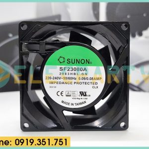 Quạt tản nhiệt Sunon SF23080A-2083HBL.GN, 220-240VAC, 80x80x38mm