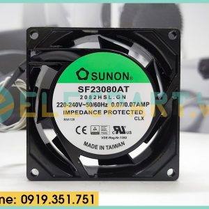 Quạt tản nhiệt Sunon SF23080AT-2082HSL.GN, 220-240VAC, 80x80x25mm