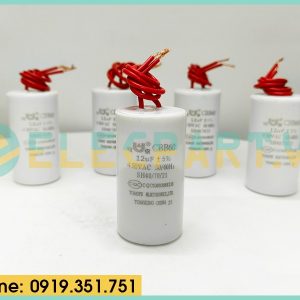 Tụ điện Tongyu CBB60 12uF, 450VAC, Dây cắm