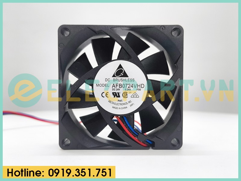 Quạt biến tần DELTA AFB0724VHD, 24VDC, 70x70x20mm