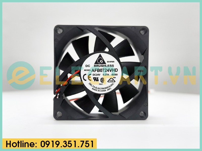 Quạt biến tần DELTA AFB0724VHD, 24VDC, 70x70x20mm