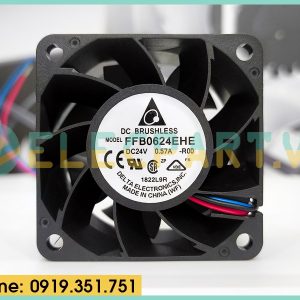 Quạt biến tần DELTA FFB0624EHE, 24VDC, 60x60x38mm