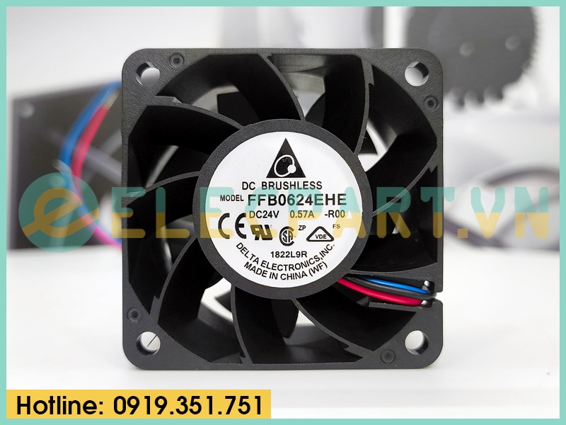 Quạt biến tần DELTA FFB0624EHE, 24VDC, 60x60x38mm