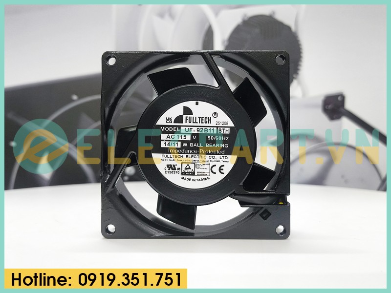 Quạt tủ điện FULLTECH UF-92B11 BTH, 115VAC, 92x92x25mm