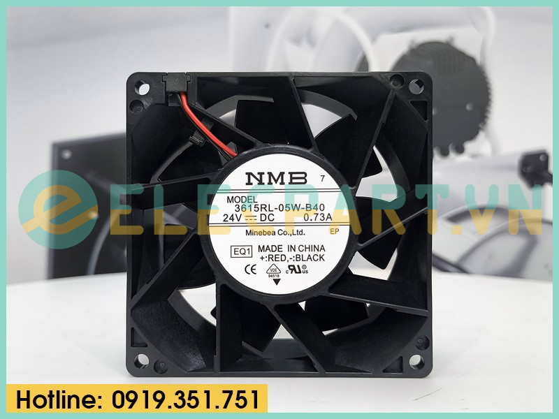 Quạt tản nhiệt NMB 3615RL-05W-B40, 24VDC, 92x92x38mm