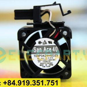 Quạt tản nhiệt SANYO DENKI 109P0424H6D23, 24VDC, 40x40x20mm