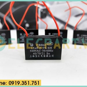 Tụ điện CBB61 1.5uF, 500VAC Dây cắm