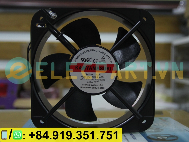Quạt tản nhiệt KAMYAMASUKI GH20060HA2BL, 220-240VAC, 200x200x60mm