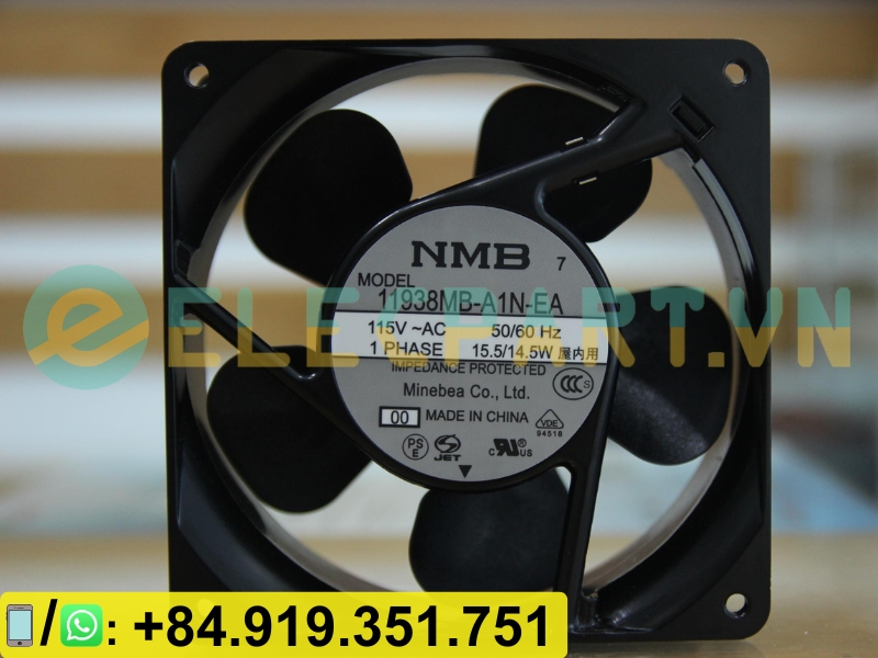 Quạt tản nhiệt NMB 11938MB-A1N-EA, 115VAC, 120x120x38mm