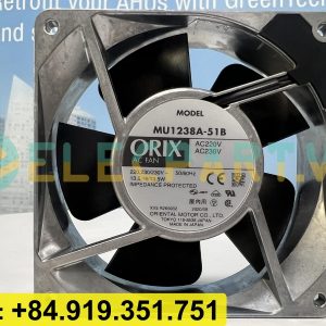Quạt hút tủ điện ORIX MU1238A-51B, 230VAC, 120x120x38mm