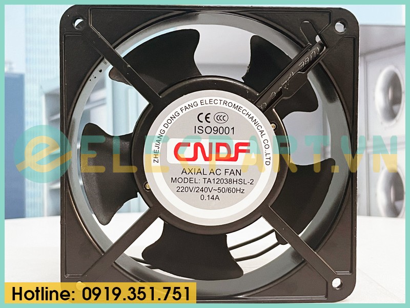 Quạt tản nhiệt CNDF TA12038HSL-2, 220-240VAC, 120x120x38mm