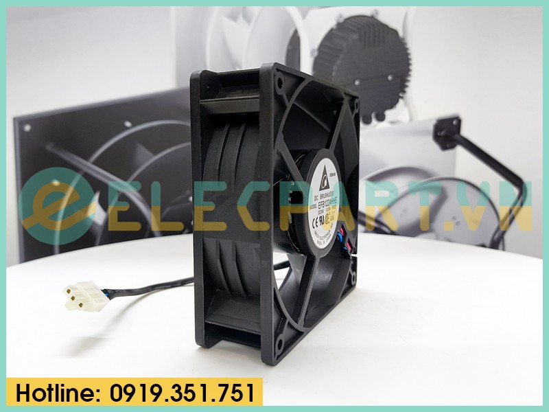 Quạt biến tần DELTA EFB1224HHE, 24VDC, 120x120x38mm
