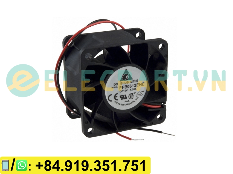 Quạt biến tần DELTA FFB0612EHE, 12VDC, 60x60x38mm