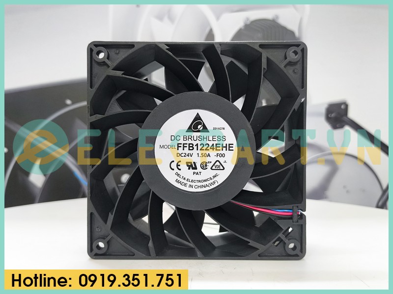 Quạt biến tần DELTA FFB1224EHE, 24VDC, 120x120x38mm