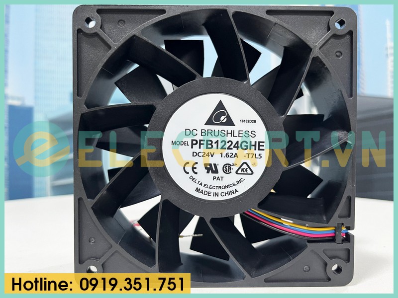 Quạt biến tần DELTA PFB1224GHE, 24VDC, 120x120x38mm
