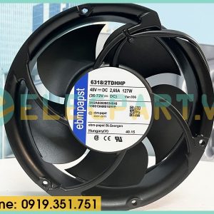 Quạt tản nhiệt DC EBMPAPST 6318/2TDHHP, 48VDC, 172x51mm