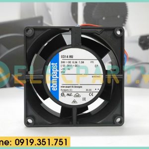 Quạt tản nhiệt EBMPAPST 8314HU, 24VDC, 80x80x32mm