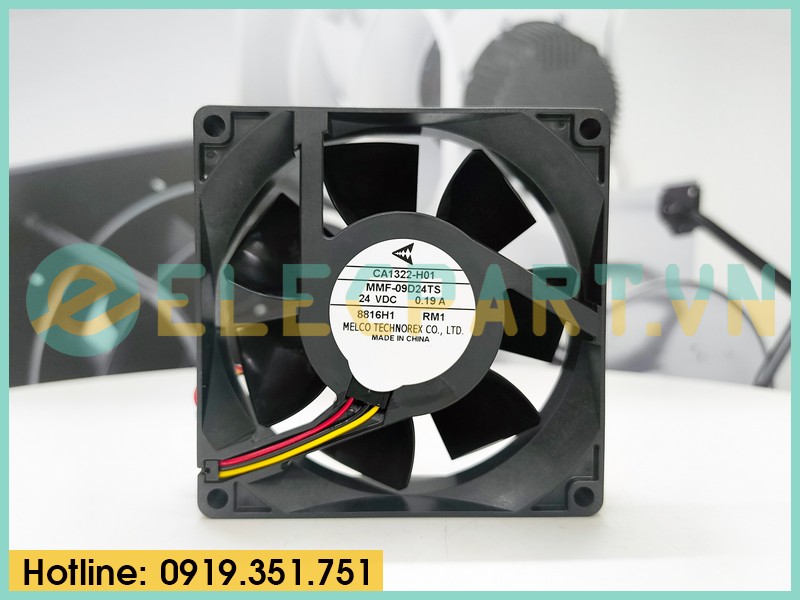 Quạt tản nhiệt MELCO MMF-09D24TS, 24VDC, 92x92x25mm