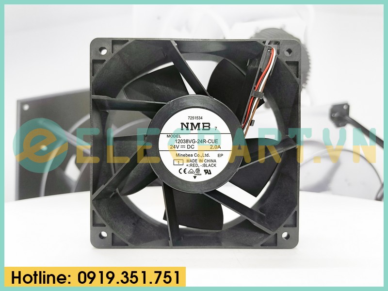 Quạt tản nhiệt NMB 12038VG-24R-CUE, 24VDC, 120x120x38mm